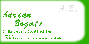 adrian bogati business card